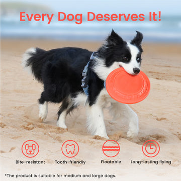 Durable Outdoor Training Dog Toys Interactive silicone flying disc For Training