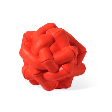 Eco friendly natural rubber haute ball small large dog Twist Toss chew toy for aggressive chewers